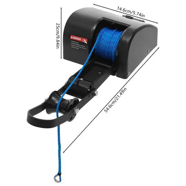 Alt view image 4 of 6 - Boat Anchor 12V Marine Boat Electric Anchor Winch Electric Boat Anchor Winch with Remote Control, Anchors Up to 25lbs/35lbs/45lb,White/Black