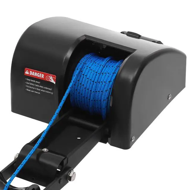 Alt view image 5 of 6 - Boat Anchor 12V Marine Boat Electric Anchor Winch Electric Boat Anchor Winch with Remote Control, Anchors Up to 25lbs/35lbs/45lb,White/Black