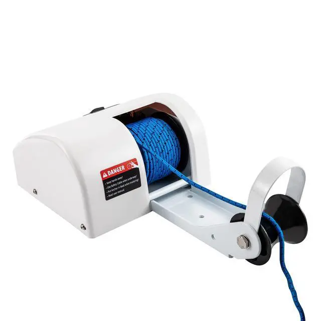 Alt view image 2 of 6 - Boat Anchor 12V Marine Boat Electric Anchor Winch Electric Boat Anchor Winch with Remote Control, Anchors Up to 25lbs/35lbs/45lb,White/Black