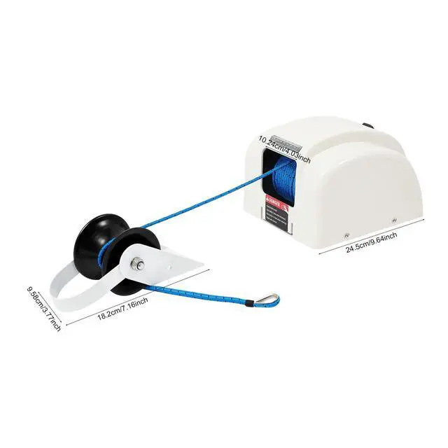 Alt view image 4 of 6 - Boat Anchor 12V Marine Boat Electric Anchor Winch Electric Boat Anchor Winch with Remote Control, Anchors Up to 25lbs/35lbs/45lb,White/Black