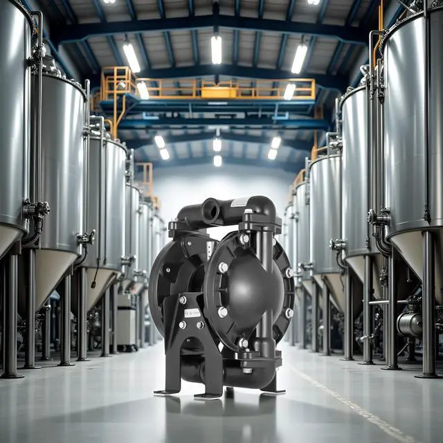 Alt view image 2 of 6 - Air-Operated Double Diaphragm Pump 1 inch Inlet Outlet Aluminum 35 GPM Max 120PSI for Industrial Use