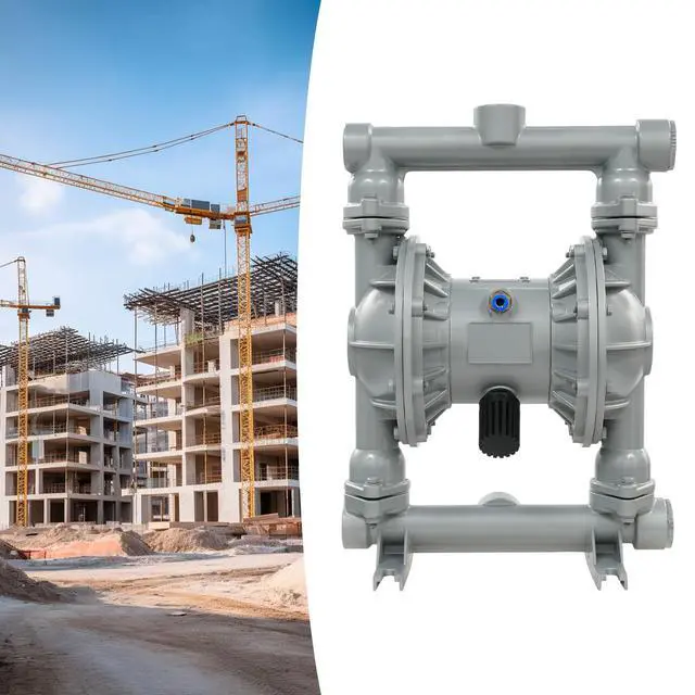 Alt view image 4 of 6 - Air Operated Double Diaphragm Pump, 1.5 Inch Inlet Outlet Pneumatic Pump, 4.71 CFM Flow Rate for Paint Adhesives Ceramic Glue Sewage, Aluminum Alloy Industrial Transfer PUM-p