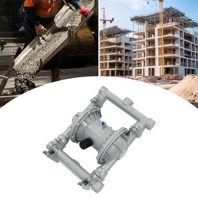Alt view image 5 of 6 - Air Operated Double Diaphragm Pump, 1.5 Inch Inlet Outlet Pneumatic Pump, 4.71 CFM Flow Rate for Paint Adhesives Ceramic Glue Sewage, Aluminum Alloy Industrial Transfer PUM-p