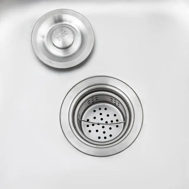 Alt view image 6 of 6 - Stainless Steel Sink, Commercial Restaurant Kitchen Sink, Freestanding Double Bowl Sink Set with Worktop and Faucet for Indoor and Outdoor