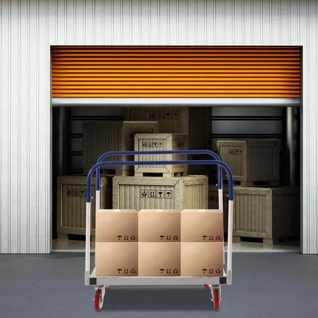 Alt view image 2 of 6 - 1500LBS Heavy Duty Panel Truck Carts, Steel Panel Dolly Table Cart with 4 Swivel Wheels,Drywall Sheet Cart for Garage, Home, Warehouse