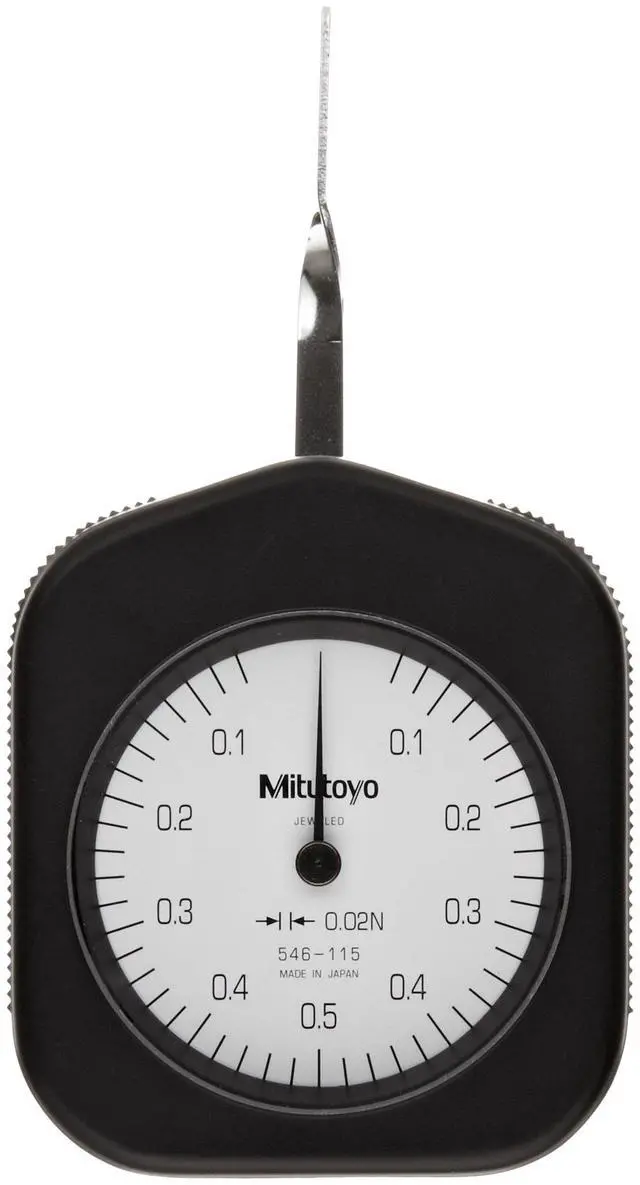 Main image of 546-115 Standard Dial Tension Gauge, 0.02N Graduation, 0.06-0.5N Range