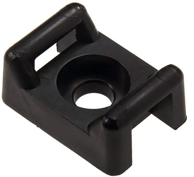 Main image of TM3S10-M0 Cable Tie Mount,.61", #10 Screw, Weather Resistant, Nylon, Black (Pack of 1000)