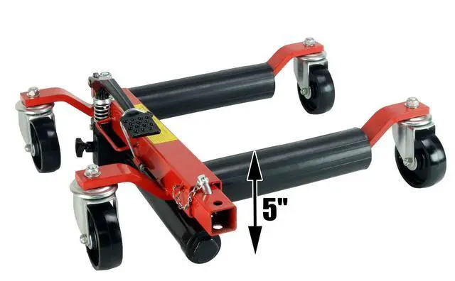 Alt view image 3 of 6 - (4) 12 in. 1500 lb. Hydraulic Wheel Dolly Vehicle Positioning Jacks Lift Hoist