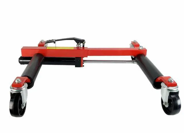 Alt view image 5 of 6 - (4) 12 in. 1500 lb. Hydraulic Wheel Dolly Vehicle Positioning Jacks Lift Hoist