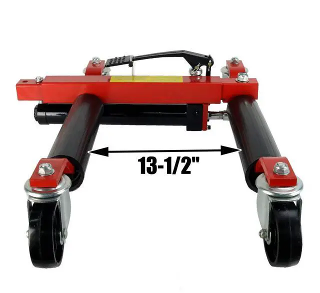 Alt view image 6 of 6 - (4) 12 in. 1500 lb. Hydraulic Wheel Dolly Vehicle Positioning Jacks Lift Hoist