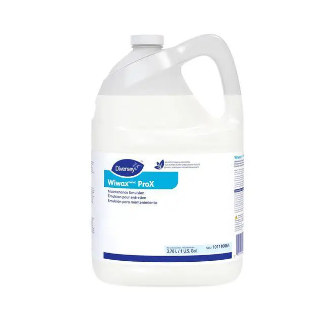 Alt view image 2 of 5 - 101110064 Wiwax ProX Floor Cleaning & Maintenance Emulsion Liquid, Commercial Strength Sealer for Rubber, Concrete & Stone Floors, Concentrate, 1-Gallon (Pack of 4)