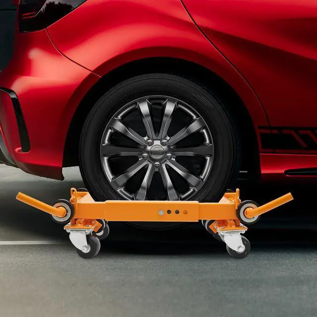 Alt view image 2 of 6 - Hydraulic Car Wheel Dolly Jack 2204-Lbs Wheel Dolly, Heavy Duty Vehicle Positioning with Ratcheting Foot Pedal, Ratchet Type Tire Skate Tire Jack for Car Truck
