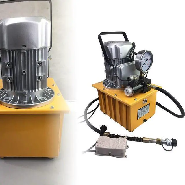 Alt view image 5 of 6 - Electric Hydraulic Pump 10000 PSI 2 Stage Solenoid Valve Electric Driven Hydraulic Pump Pedal Solenoid Valve Control 750W 110V (Single Acting)