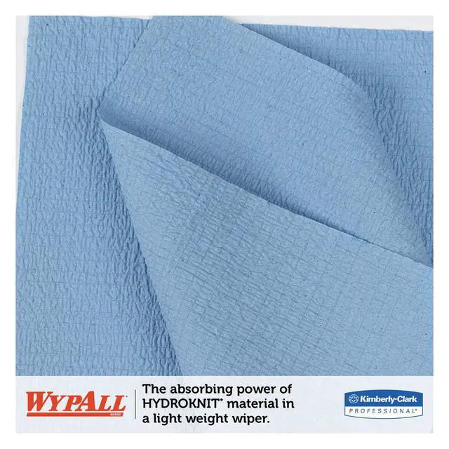 Alt view image 3 of 6 - 35411 Blue Hydroknit Paper WYPALL X60 Wipers, 9.8" x 13.4" Roll, 130 Sheets (Pack of 12)