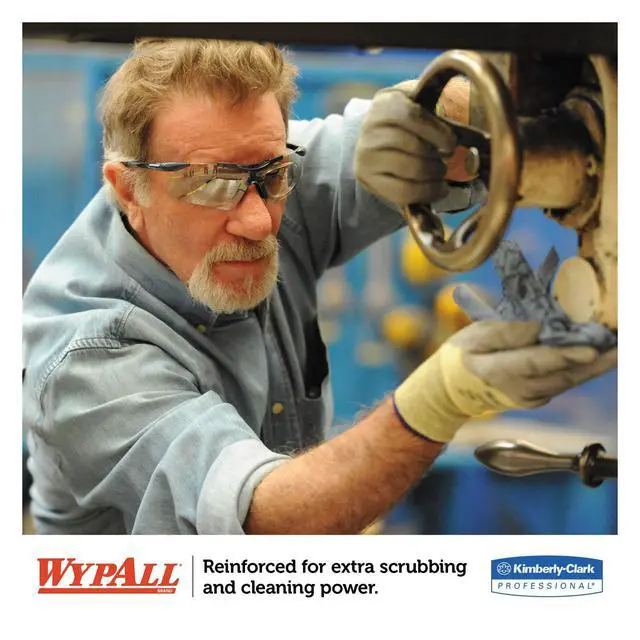 Alt view image 6 of 6 - 35411 Blue Hydroknit Paper WYPALL X60 Wipers, 9.8" x 13.4" Roll, 130 Sheets (Pack of 12)