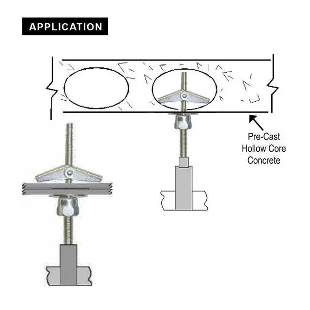 Alt view image 3 of 3 - Sammys 8064925-100 SST 30 3/8 Inch Screw Vertically Threaded Rod Anchor Design for Drywall or Prestressed Concrete, Steel, Zinc, Corrosion Resistance, 1/4 x 3 Inch Screw Length (Pack of 100)