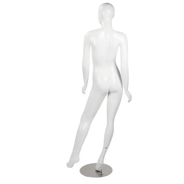 Alt view image 5 of 6 - Mannequin Full Body Female Glossy White Cameo Fiberglass Female Mannequin Full Body 5'10" Height with Base, Shoe Size 10, Chest 36", Waist 26", Hip 33"