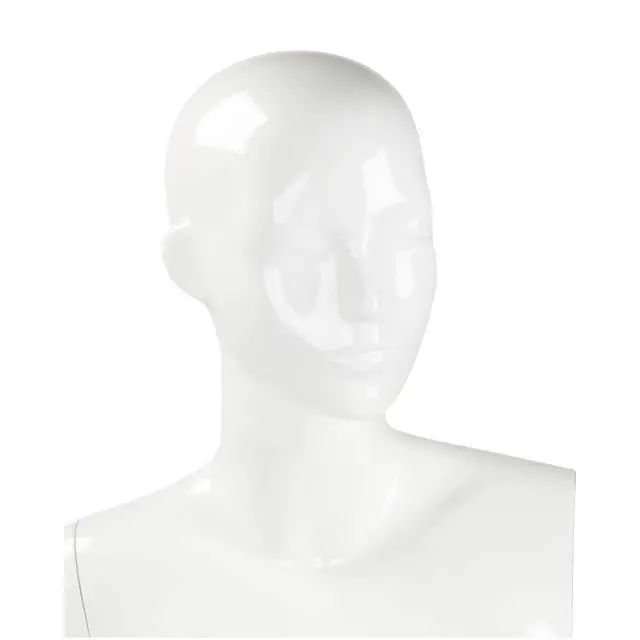 Alt view image 6 of 6 - Mannequin Full Body Female Glossy White Cameo Fiberglass Female Mannequin Full Body 5'10" Height with Base, Shoe Size 10, Chest 36", Waist 26", Hip 33"