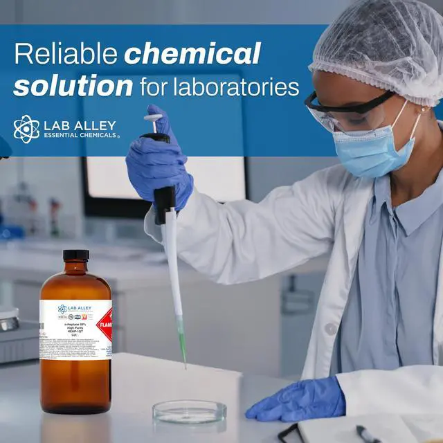 Alt view image 2 of 6 - n-Heptane 99% High Purity Solvent, Non-Polar Solvent for Laboratory, Industrial & Research Use, 4 Liters