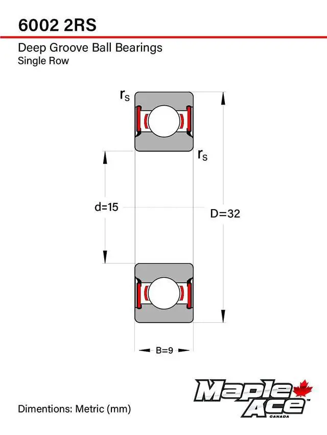 Alt view image 3 of 6 - 6002-2RS Ball Bearing 15x32x9mm 6002 2RS Rubber Sealed (Qty 100)