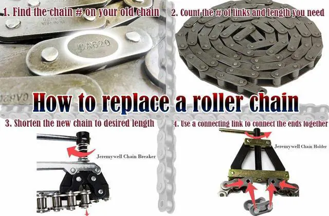 Alt view image 4 of 6 - 40 SS Stainless Steel Roller Chain 50 Feet with 5 Connecting Links