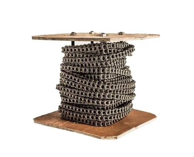 Alt view image 5 of 6 - 40 SS Stainless Steel Roller Chain 50 Feet with 5 Connecting Links