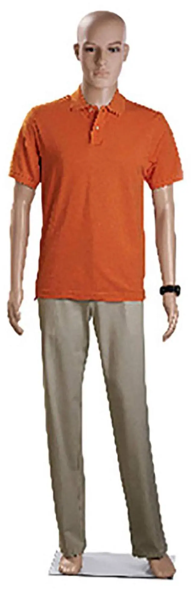 Main image of Mannequin Full Body - Male Mannequin Full Body with Base, 6' 2½" Height, Caucasian Complexion Plastic Mannequin Body for Display
