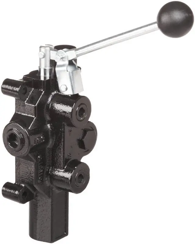 Main image of RD-2575-T4-EDA1 Directional Control Valve, Logsplitter, 4 Ways, 3 Positions, 3 Position Detent, Cast Iron, 3000 psi, Lever Handle, 20 gpm, In/Out: 3/4" NPTF, Work 1/2" NPTF