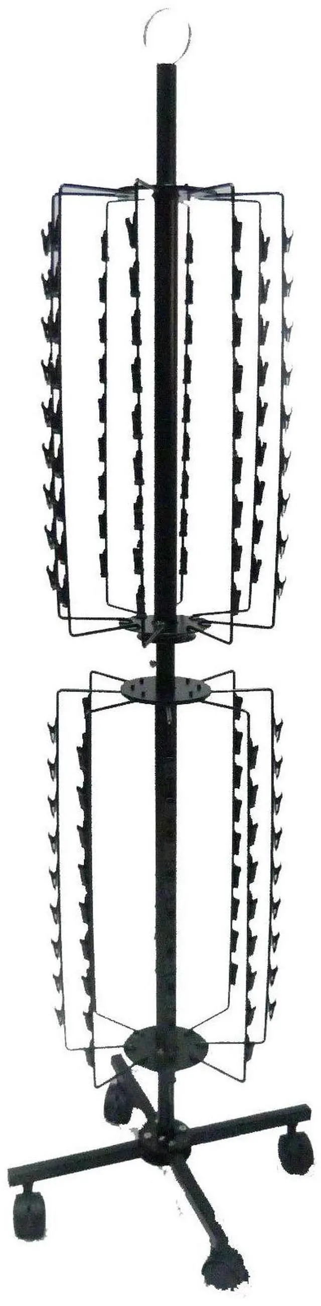 Main image of ® Floorstanding Compatible with Strip Rack w/Header, Rotating, 144 Clips - Black 15967NEW-NPF