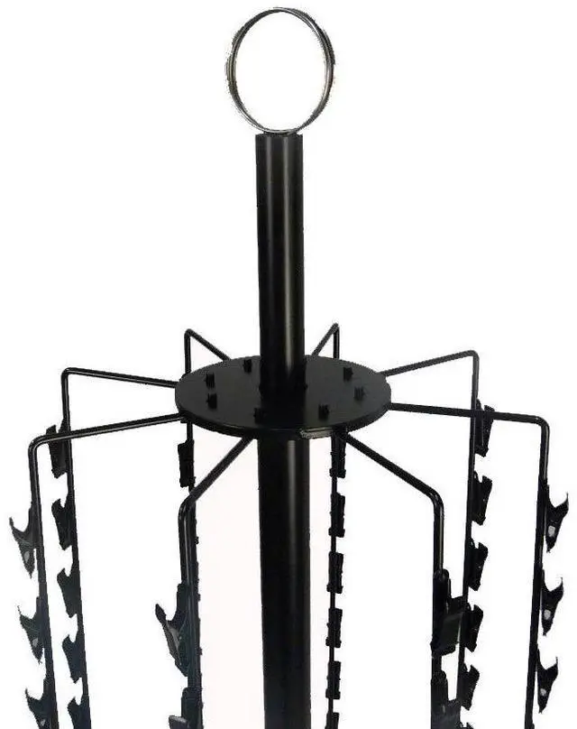 Alt view image 3 of 6 - ® Floorstanding Compatible with Strip Rack w/Header, Rotating, 144 Clips - Black 15967NEW-NPF