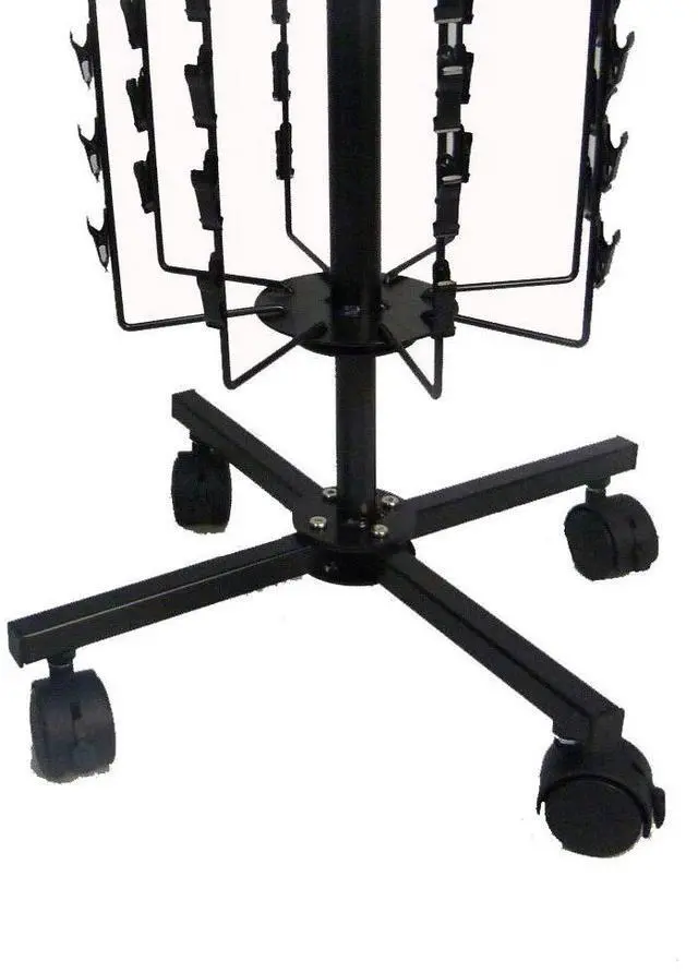 Alt view image 4 of 6 - ® Floorstanding Compatible with Strip Rack w/Header, Rotating, 144 Clips - Black 15967NEW-NPF