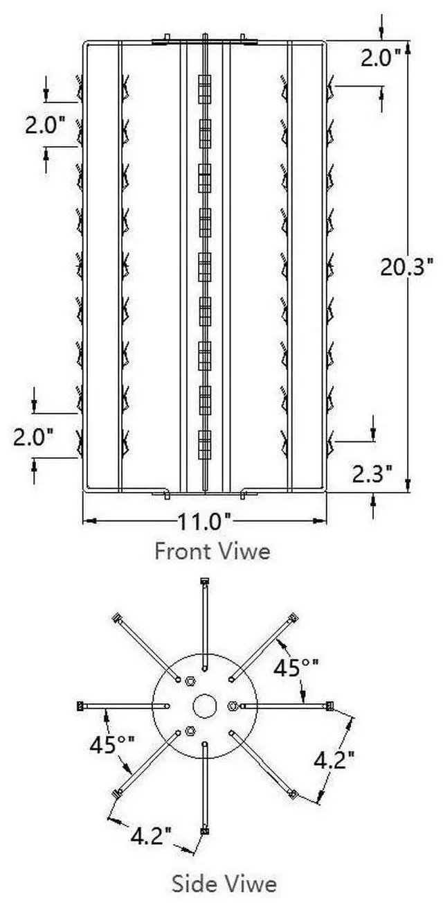 Alt view image 6 of 6 - ® Floorstanding Compatible with Strip Rack w/Header, Rotating, 144 Clips - Black 15967NEW-NPF