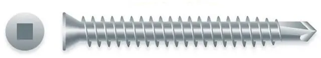Main image of #6 x 2-1/4" Full Thread Square Trim Head ZINC S/D Screws 3,000ct | T2QZF