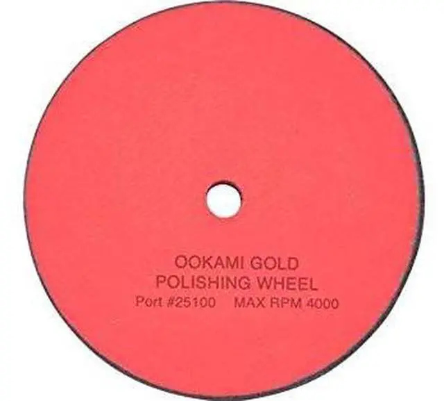 Main image of CR-2 Scissors Tube + Wolff Ookami Gold Polishing Wheel with Free Polishing Compound Included - 5" Wheel fits Wolff Scissor Sharpening Machines (Ookami Gold Polishing Wheel with Compound)