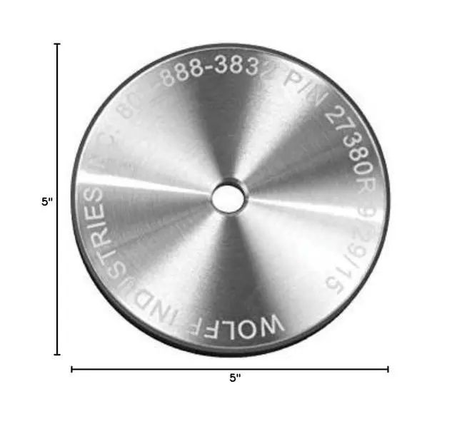 Alt view image 2 of 2 - Wolff Twice as Sharp and Ookami Gold Wheels - Professional & Industrial Honing, Diamond, & Polishing Wheels. 5" (800 Grit Diamond Wheel)