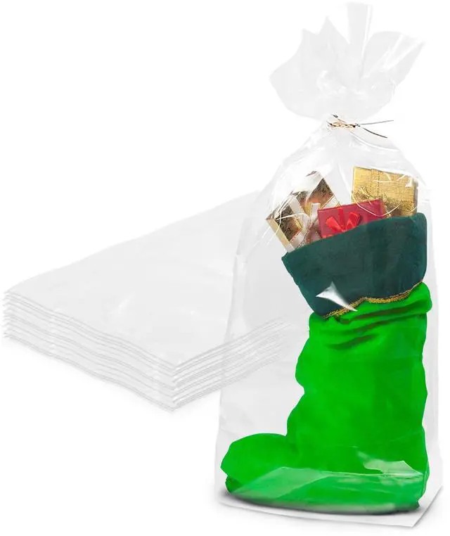 Main image of Clear Gusseted Poly Bags, 8 x 3 x 20 Inch, 1000 Pack Side Gusseted Plastic Bags 2 Mil. Leakproof for Packaging, Gift Favors, Fruits, Grains, Coffee Beans