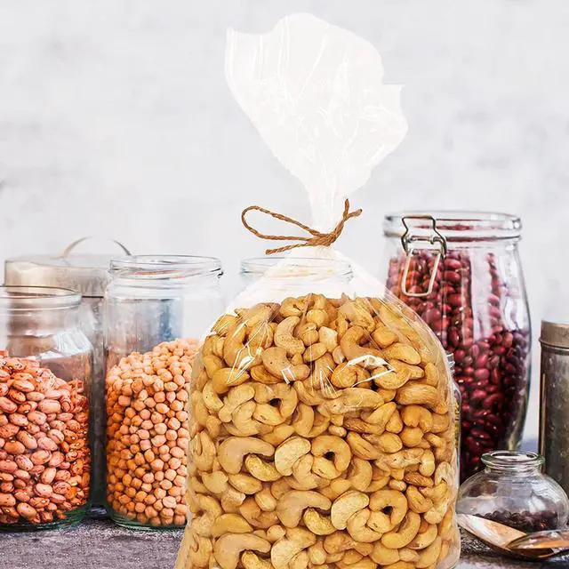 Alt view image 6 of 6 - Clear Gusseted Poly Bags, 8 x 3 x 20 Inch, 1000 Pack Side Gusseted Plastic Bags 2 Mil. Leakproof for Packaging, Gift Favors, Fruits, Grains, Coffee Beans