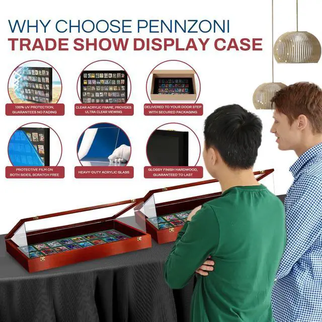 Alt view image 2 of 6 - Trade Show Display Portable Case, Clear Acrylic Box for Pastry Display, Display Case for Exhibits w/Acrylic Side Guards | Cherry with Green Felt