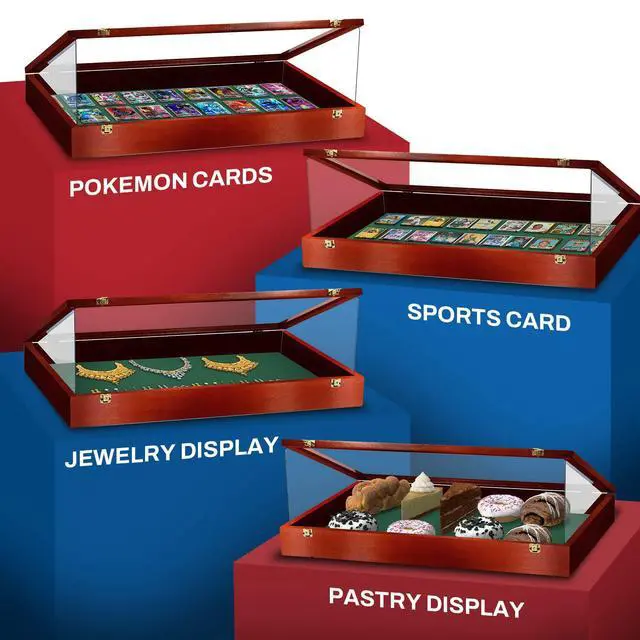 Alt view image 4 of 6 - Trade Show Display Portable Case, Clear Acrylic Box for Pastry Display, Display Case for Exhibits w/Acrylic Side Guards | Cherry with Green Felt