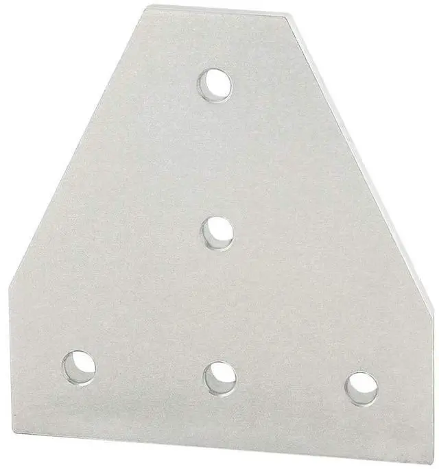 Main image of 8020, 4340, 15 Series, Aluminum 5 Hole T Shape Joint Plate Connector Bracket for 1.5" T Slot Extruded Aluminum Extrusion (Clear Anodize, 10)