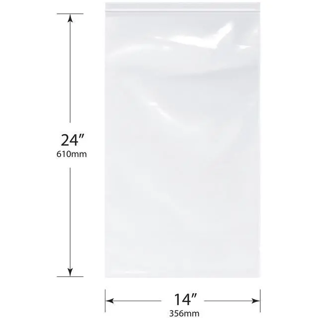 Alt view image 2 of 4 - 14" x 24" (Case of 250), 4 Mil Heavy Duty Zipper Reclosable Plastic Bags