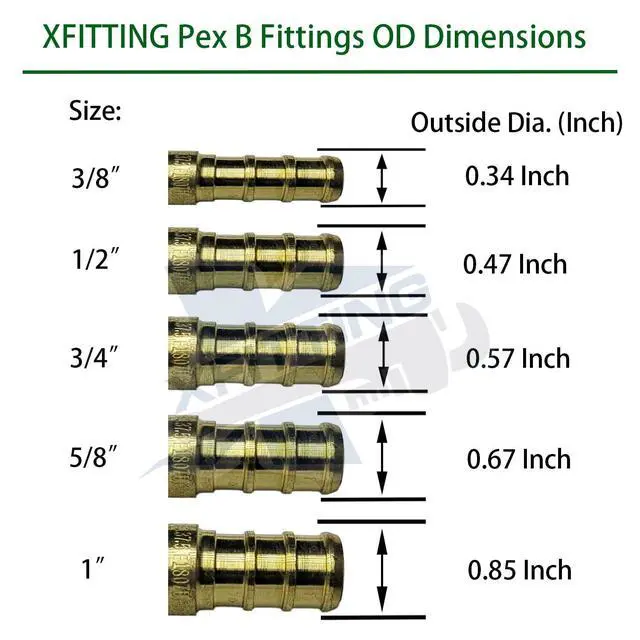 Alt view image 3 of 3 - XFITTING 1/2" Pex x 7/8" BC (Ballcock) Swivel Elbow, Brass (100)