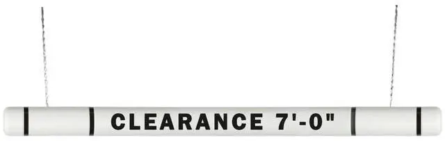 Main image of ClearanceGard 4 x 80 Clearance Bar Kit- Clearance X XX Lettering - (White Black Tape)