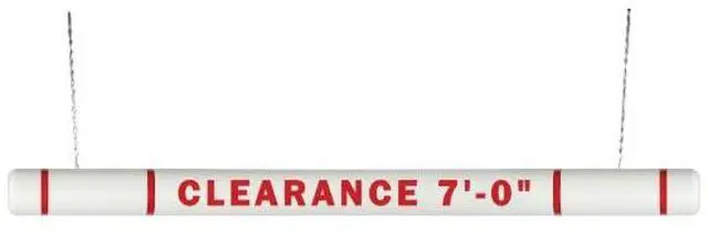 Main image of ClearanceGard 4 x 80 Clearance Bar Kit- Clearance X XX Lettering - (White Red Tape)