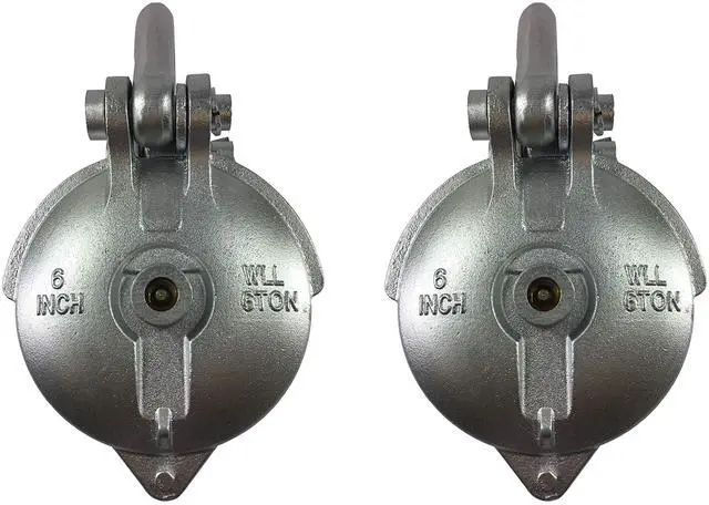 Main image of 1 EA 2 EA Snatch Block, Yarding Block Wire Rope Cable Pulley 3" 4" 5" 6" (6" Yarding Block, 2 EA)