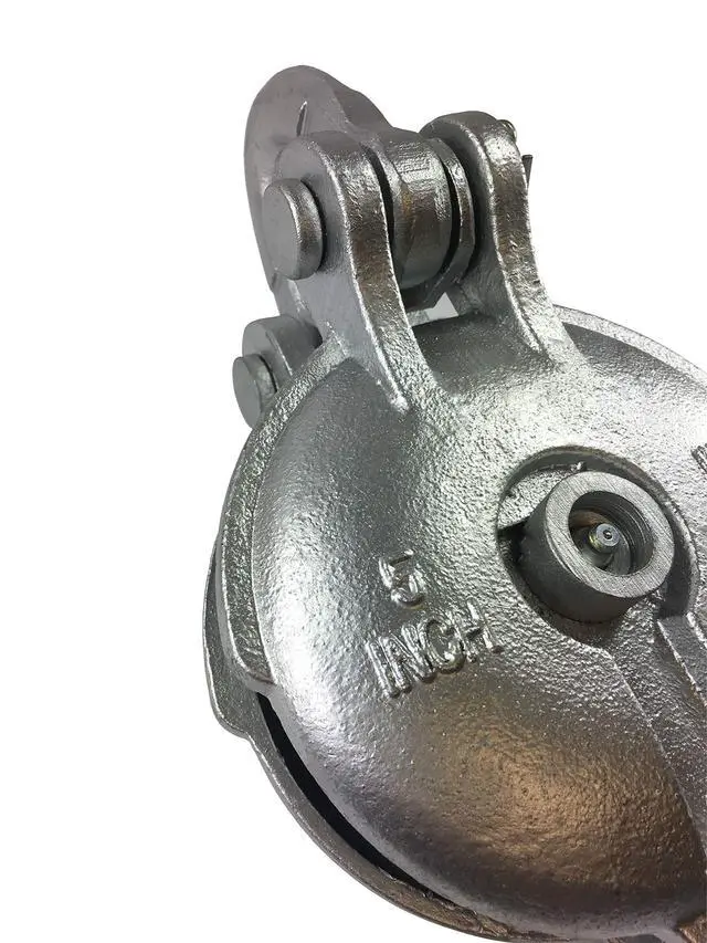 Alt view image 2 of 3 - 1 EA 2 EA Snatch Block, Yarding Block Wire Rope Cable Pulley 3" 4" 5" 6" (6" Yarding Block, 2 EA)