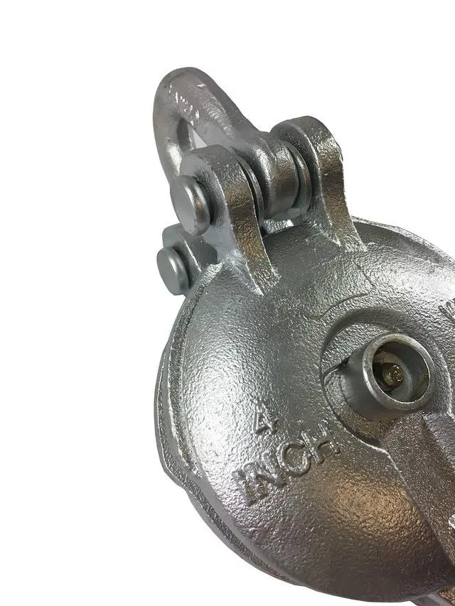 Alt view image 2 of 3 - 1 EA 2 EA Snatch Block, Yarding Block Wire Rope Cable Pulley 3" 4" 5" 6" (4" Yarding Block, 2 EA)