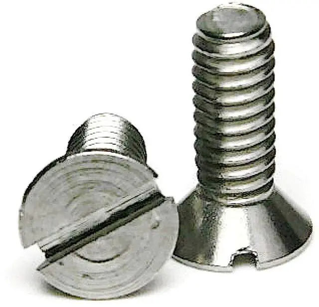 Main image of Stainless Steel Slotted Flat Head Machine Screws - 1/4"-20 x 3/4" Qty 1000