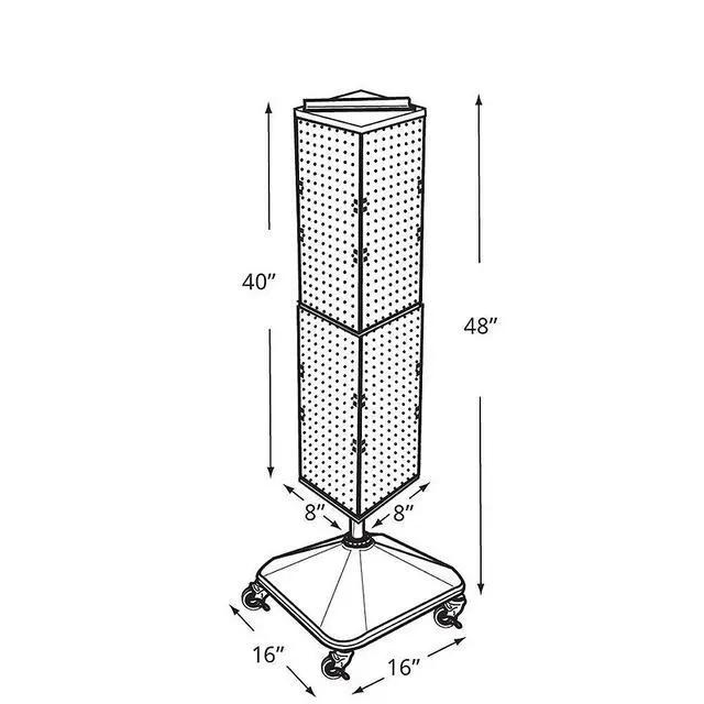 Alt view image 2 of 3 - 703388-BLU Standard Four-Sided Interlocking Pegboard Tower, Blue Translucent