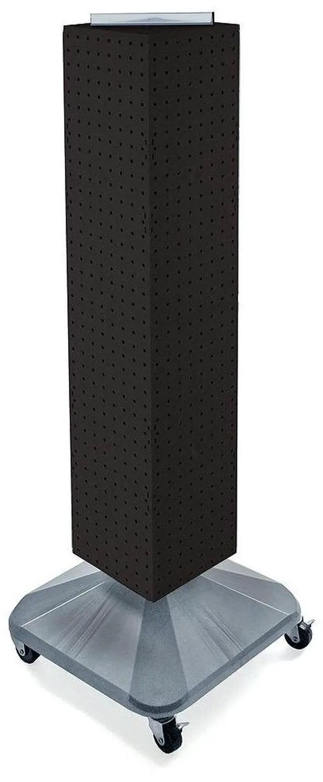 Main image of 703388-BLK Standard Four-Sided Interlocking Pegboard Tower, Black Solid
